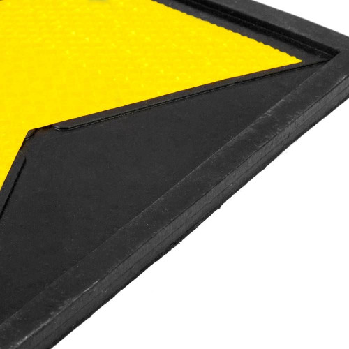 Paracolpi pareti garage in gomma con catarifrangenti 80×22×1 cm