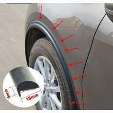 Protective adhesive rubber arc seal for car fender wheel arch