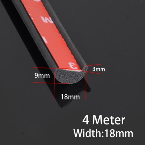 Protective adhesive rubber arc seal for car fender wheel arch