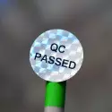 98 scellés holographiques argentés "QC PASSED" de garantie et
