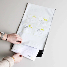 Envelope de segurança com código numérico e código de barras