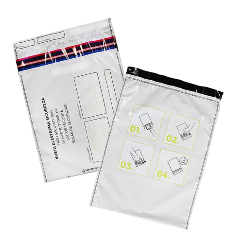 Maximum security envelope with numeric / barcode code and VOID