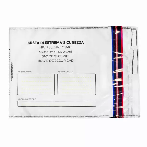 Maximum security envelope with numeric / barcode code and VOID