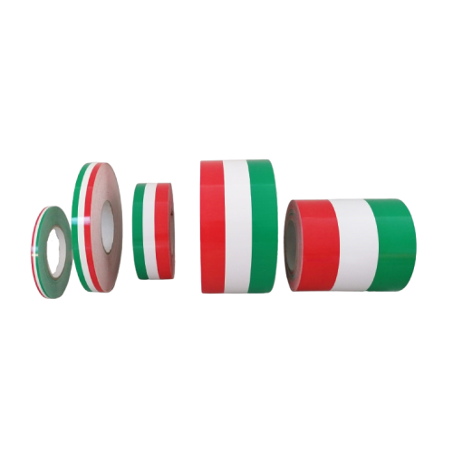 Italian flag vinyl adhesive band for car and motorbike in 5