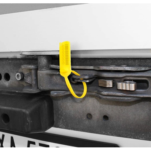 Plastic seals without metal insert, self-locking, fixed length.