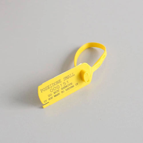 Plastic seals without metal insert, self-locking, fixed length.