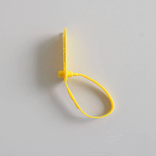 Plastic seals without metal insert, self-locking, fixed length.
