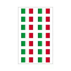 N° 14 Adesivi bandiera Italiana in vinile ultra resistente per