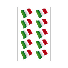 N° 10 Italian flag vinyl stickers for car and motorbike Best