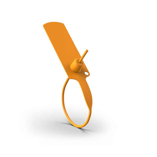 Adjustable plastic security seals with very thin metal lock