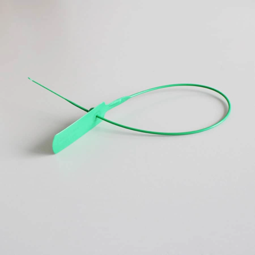 Adjustable plastic security seals with very thin metal lock