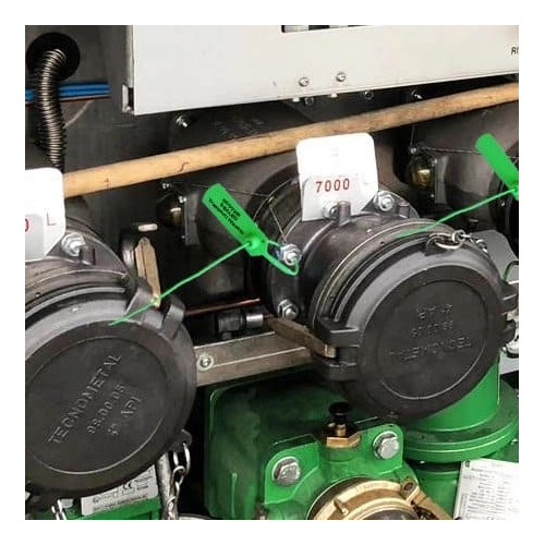 Selos de segurança de plástico ajustáveis com fecho de metal