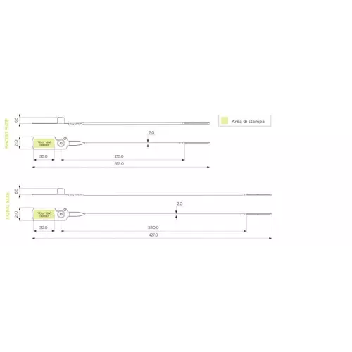 Sigilli di sicurezza in plastica regolabile con chiusura in