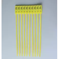 Adjustable plastic security seals with reinforced metal lock 2