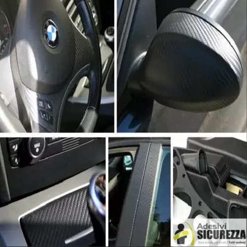 Pellicola adesiva in carbonio 3D termoconformabile car wrapping