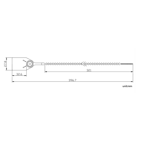 Einstellbare flexible Sicherheitsplomben aus Kunststoff mit