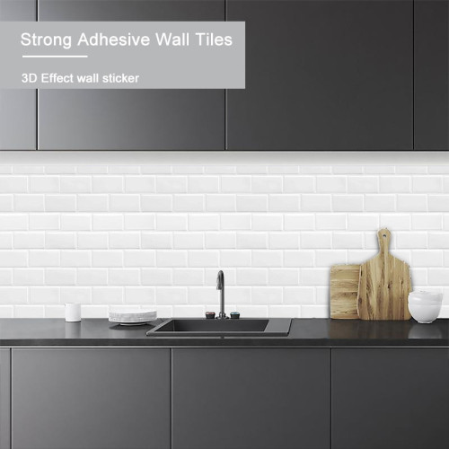 Película ecológica decorativa autoadhesiva ladrillo blanco