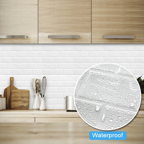Película ecológica decorativa autoadhesiva ladrillo blanco