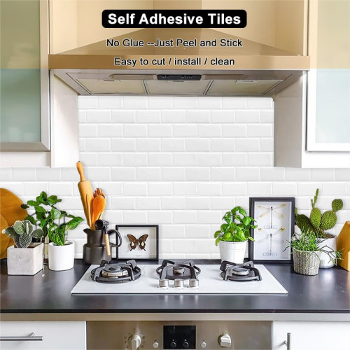 Película ecológica decorativa autoadhesiva ladrillo blanco
