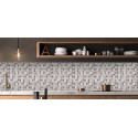 Eco-friendly decorative self-adhesive mosaic film in gray stone