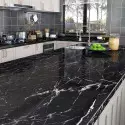 Película ecológica decorativa autoadhesiva de mármol negro
