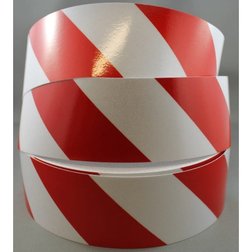 Reflective Red and White chevron hazard warning tape Best