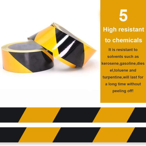 Reflective Yellow and Black chevron hazard warning tape Best