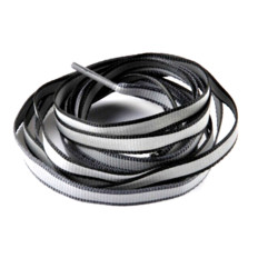 Schuh Schnürsenkel reflektierend schwarz / silber Bester Preis