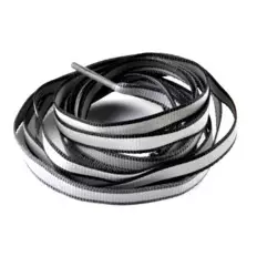 Cordones de zapatos de reflectantes negro / plata Mejor precio
