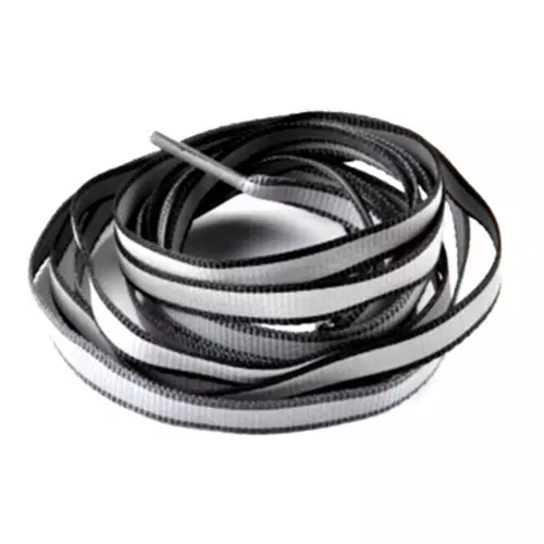 Schuh Schnürsenkel reflektierend schwarz / silber Bester Preis