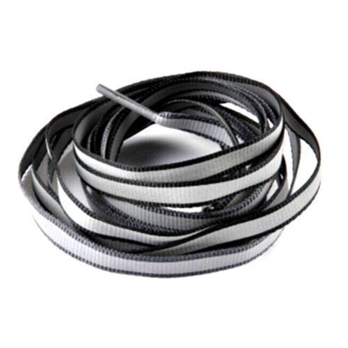 Lacci da scarpa riflettenti rifrangenti nero/silver o giallo