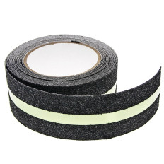 Black Anti-Slip adhesive tape with luminescent line - 50mm Best 2