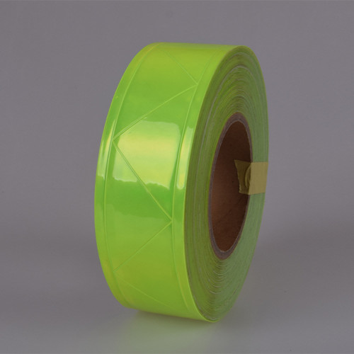 PVC Reflective and Fluorescent yellow fabric sew on tape -