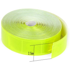 PVC Reflective and Fluorescent yellow fabric sew on tape -