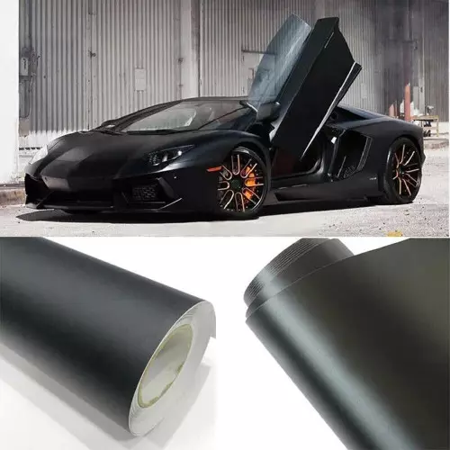 Scratchproof Matt Black Wrap Decorative Film Best Price, shop
