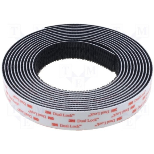 Rouleau adhésif noir en velcro Dual Lock™ de la marque 3M™