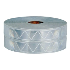 High visibility Silver reflective fabric sew on tape - 25/50 mm 2
