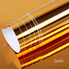 Chrome Mirror Gold Car Wrap decorative vynil film 2
