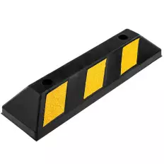Bate Roda Amarelo-Preto Refletivo Para Estacionamentos
