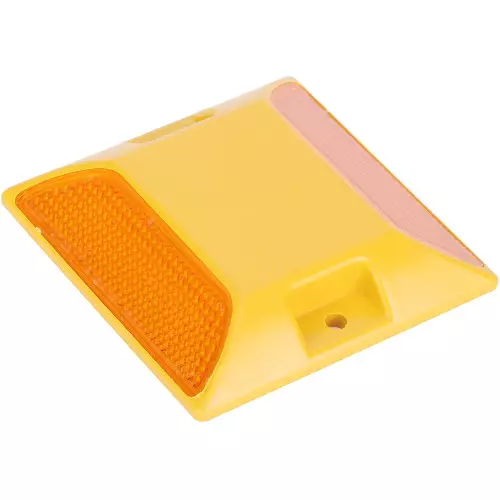 Rückstrahlender Straßbenreflektor aus ornagem Kunststoff -