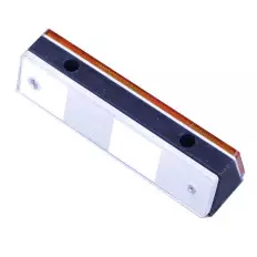 Reflector naranja/blanco de pared en plastica negra -