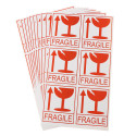 50 Etiquettes autocollantes « FRAGILE, manipuler avec