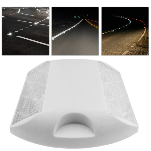 White Road Reflector for Floor in plastic material –