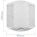 White Road Reflector for Floor in plastic material –
