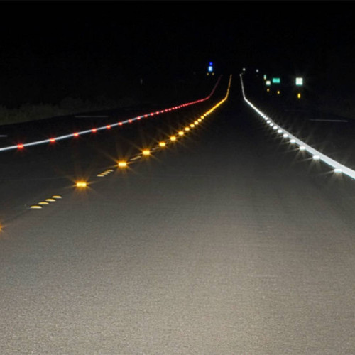 White Road Reflector for Floor in plastic material –