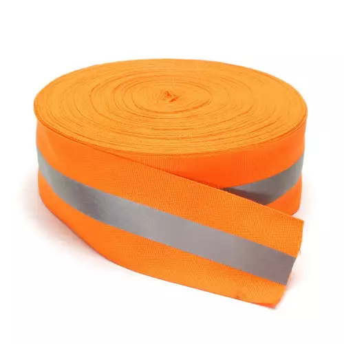 Ruban à coudre réfléchissant orange/gris - 50mm x 2MT Vente en