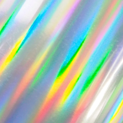 Adhesive film holographic effect silver plated cut to the 100cm
