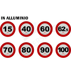 Señal de límite de velocidad en aluminio retrorreflectante 3M