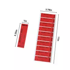 100 VOID manipulationssichere nummerierte Etiketten mit 2