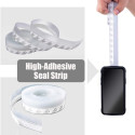 Joint d'étanchéité en silicone transparent pour portes et